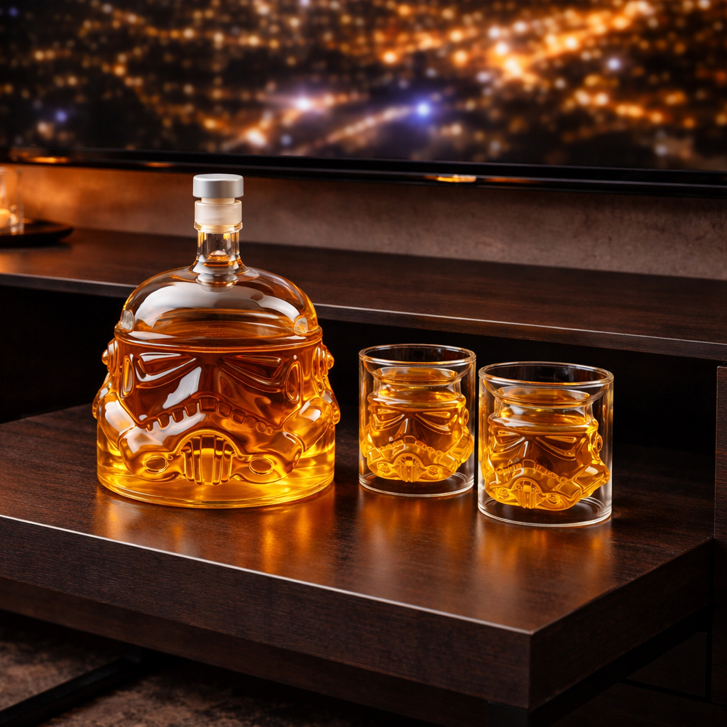 Set Botella de Whiskey con Vasos